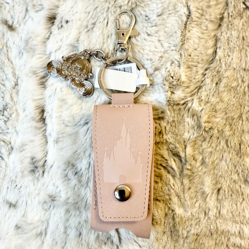 *NWT* Disney Parks Cinderella Castle Hand Sanitizer Holder Keychain Bag Charm